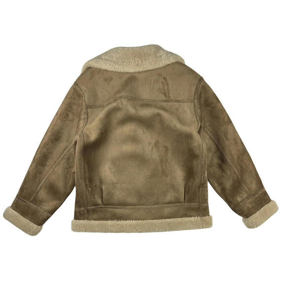 MNG Mango Faux Sherling-Lined Jacket Brown Size XS - Picture 4 of 6